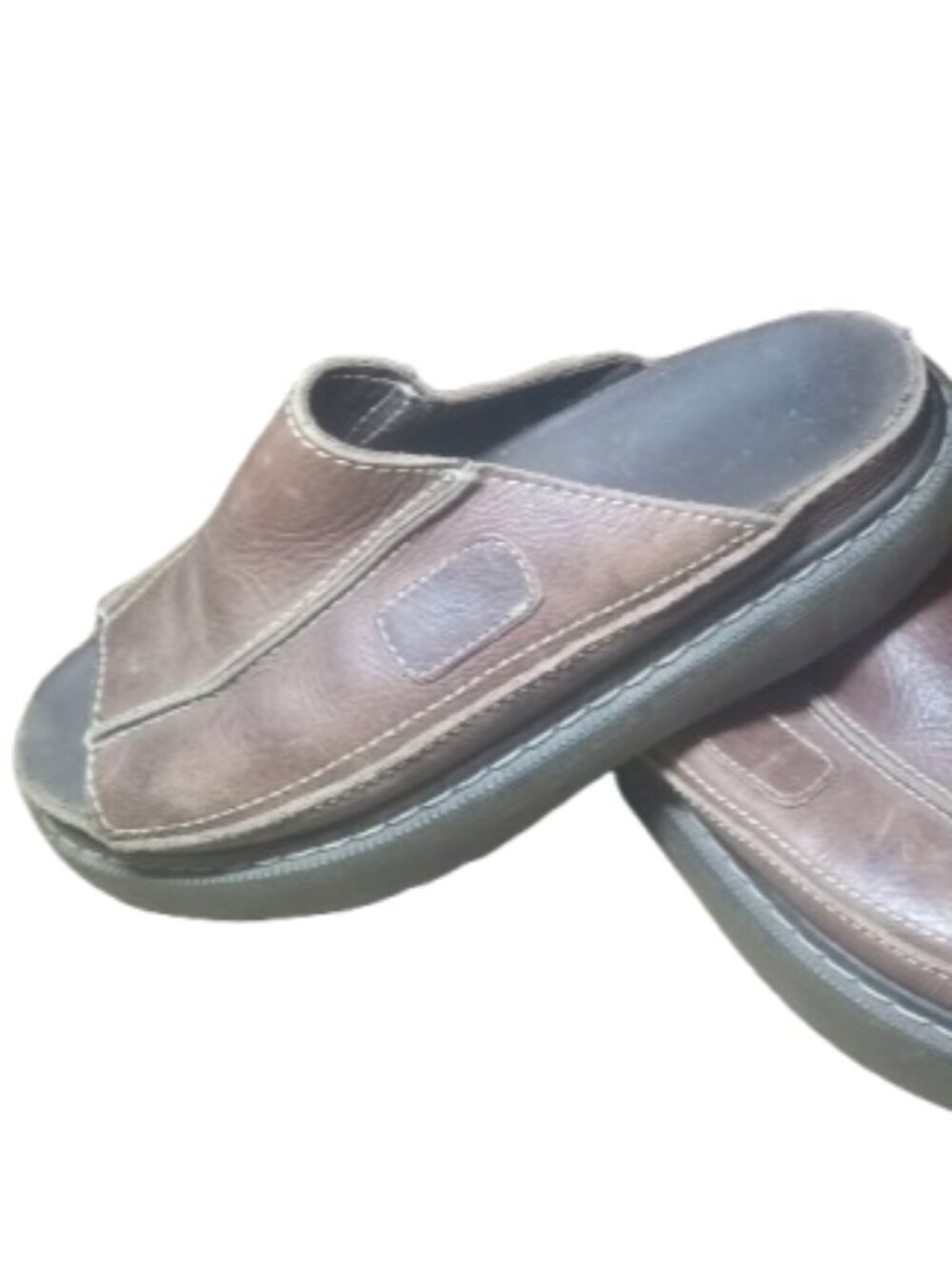 size 11 leather slides 90s fashion chunky sandals